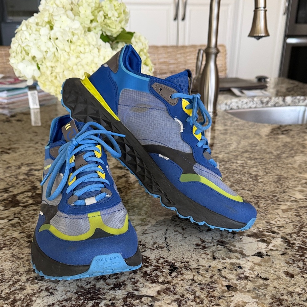 Cole Haan Grand 360 Blue, Yellow, & Lime Outdoor Trail Sneakers